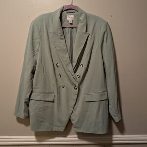 ✨5 For $50 Nine West Teal/Mint Double-Breasted Blazer 2x